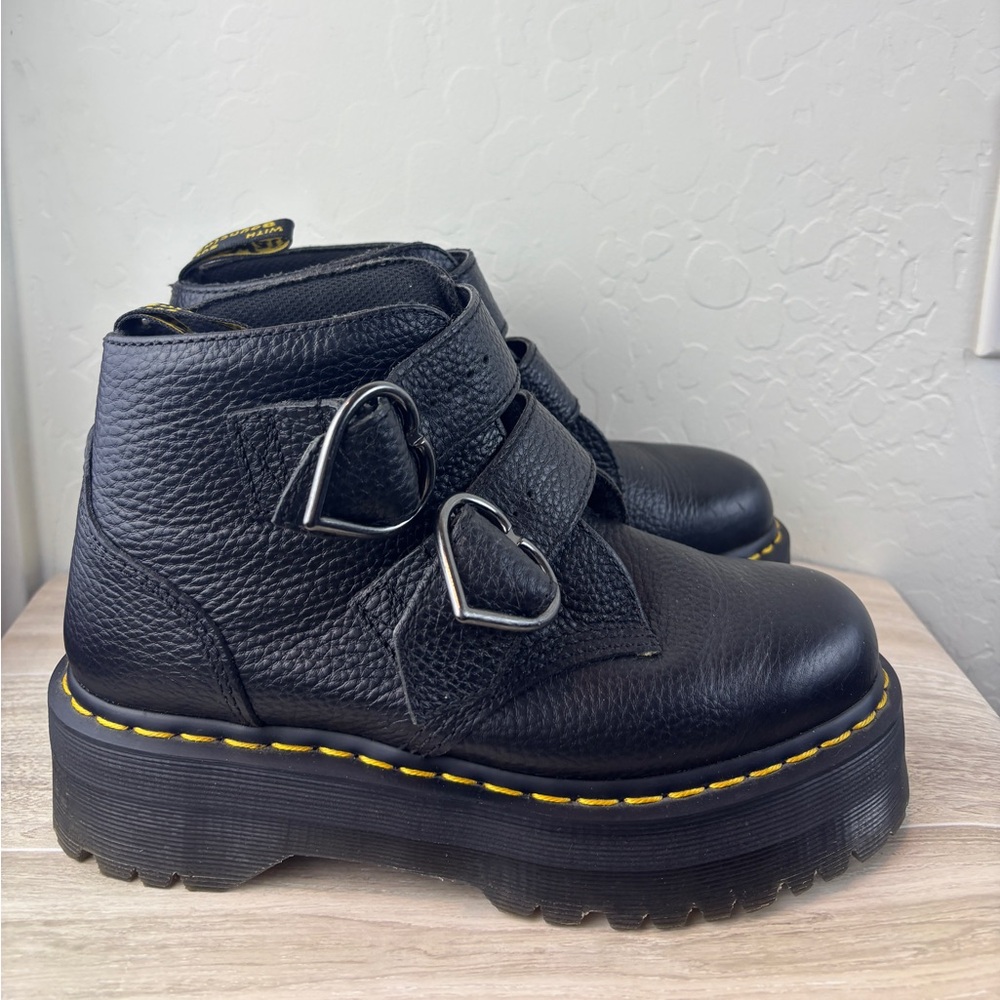 Dr. Martens Devon Black Platform Shoes